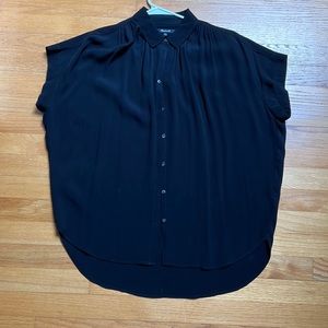 Madewell Central Drapey Shirt, black, small